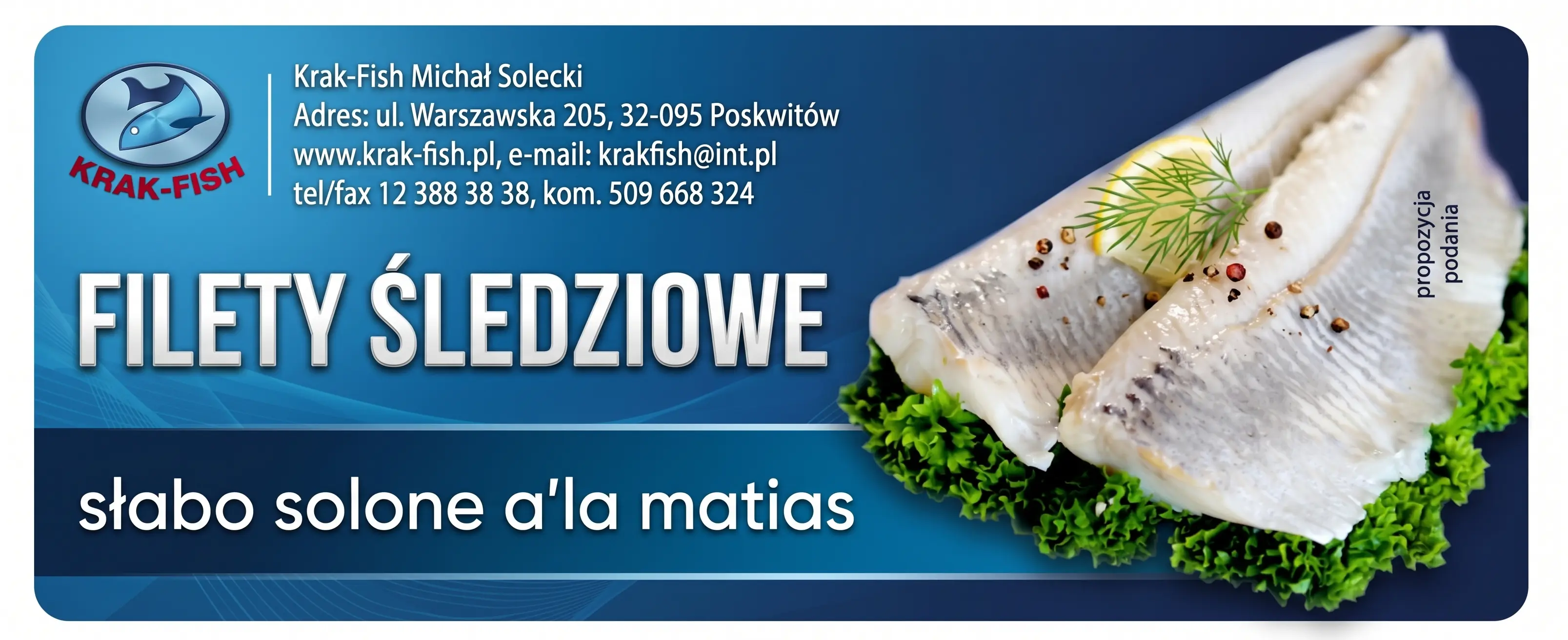 Etykieta Filety śledziowe słabo solone a'la Matias
