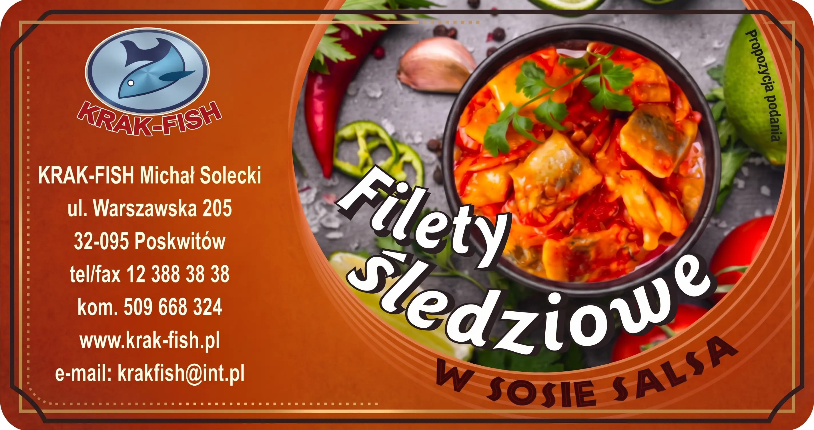 Etykieta Filety śledziowe w sosie salsa