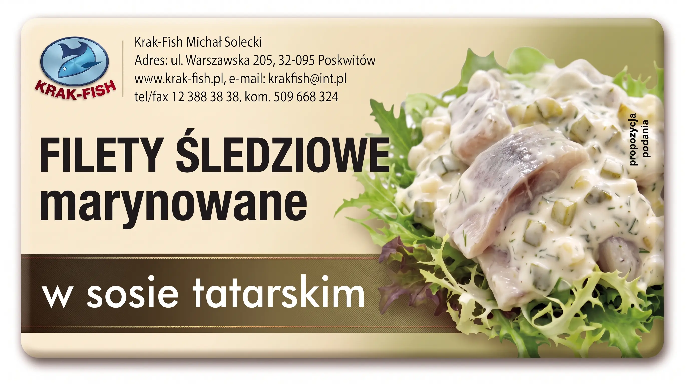 Etykieta Filety śledziowe w sosie tatarskim