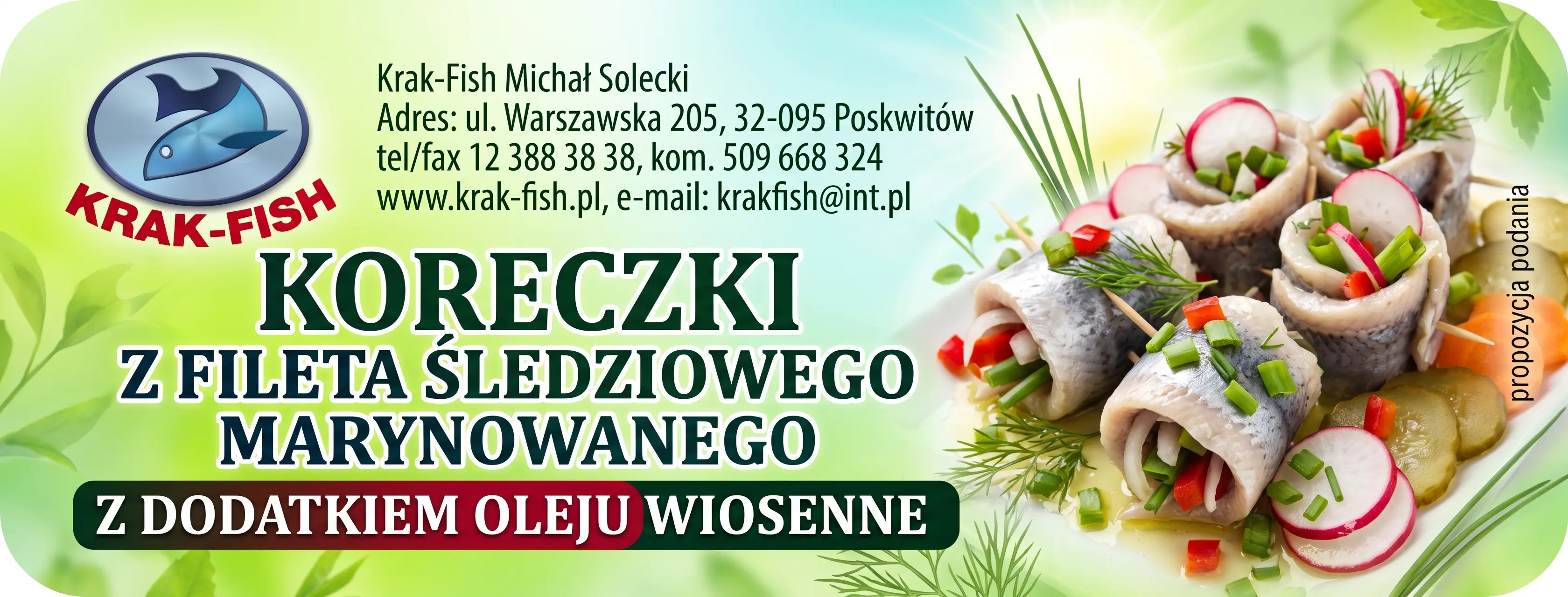 Etykieta Koreczki z fileta śledziowego Wiosenne